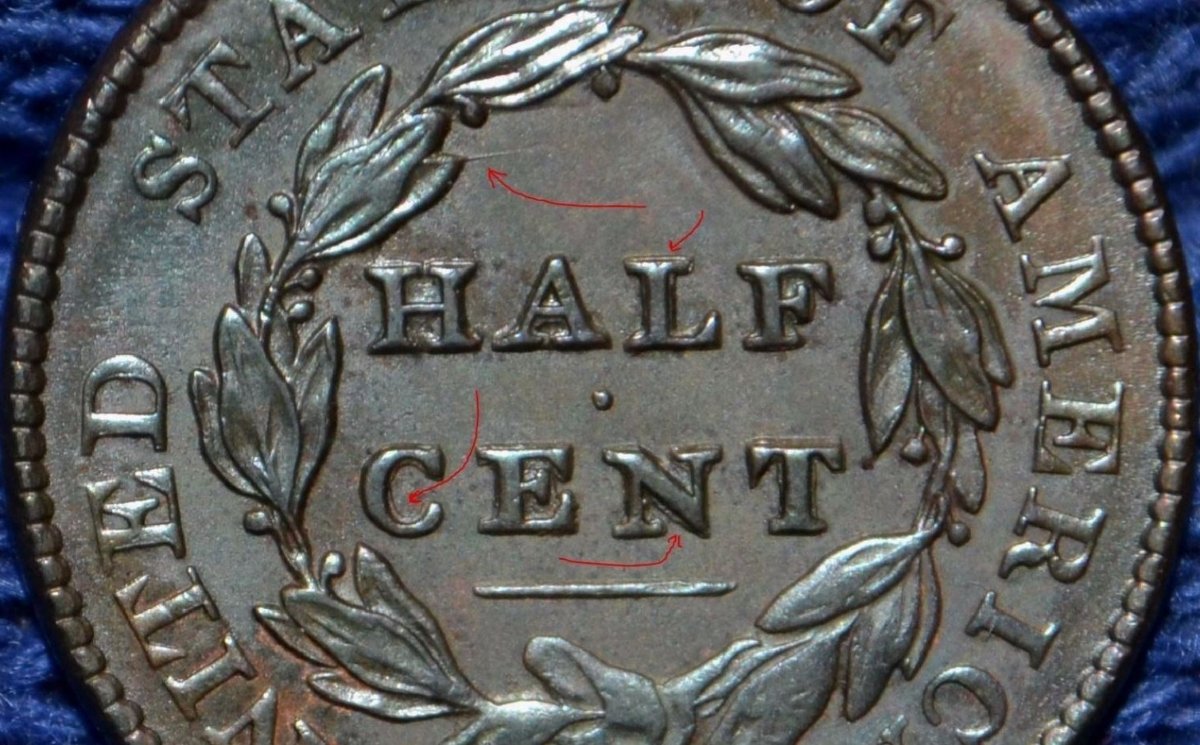1828-Half-Cent-13-Stars